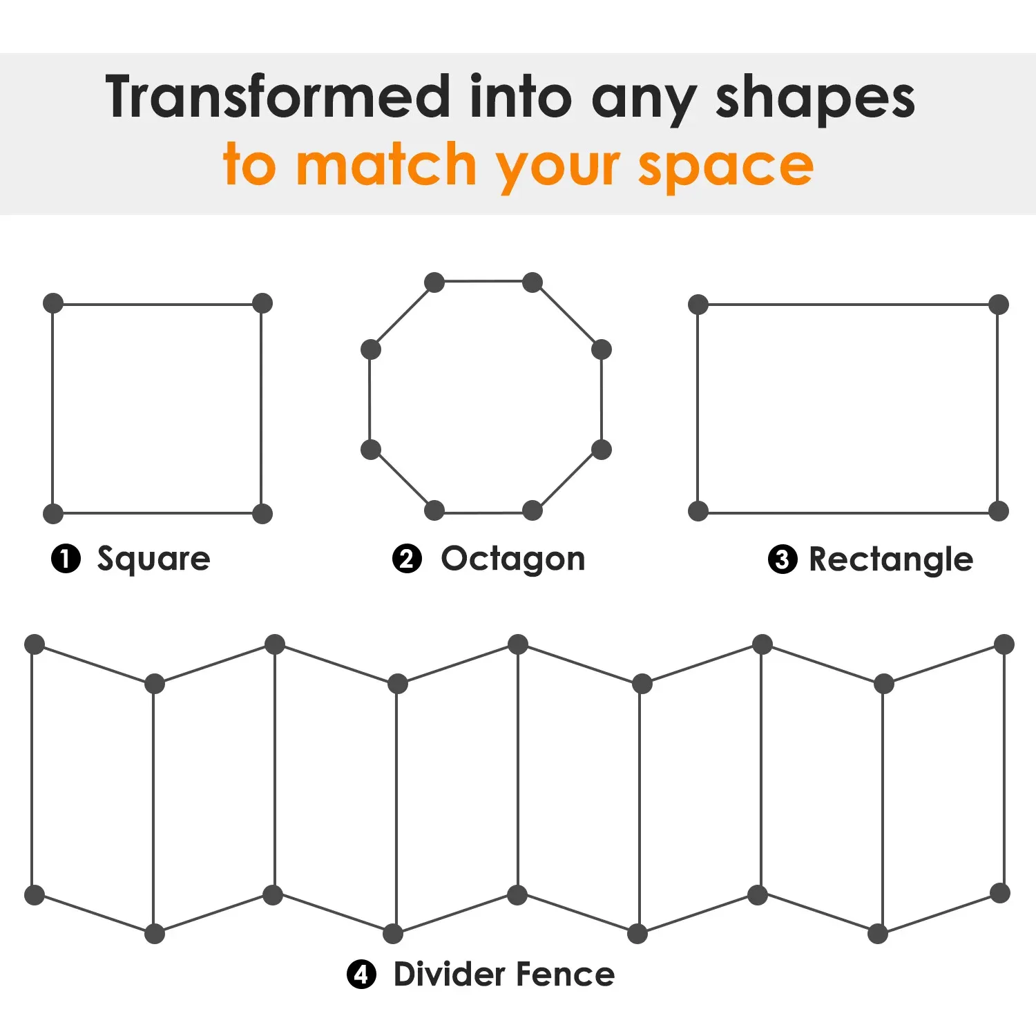 24" 8 Panel Foldable Metal Pet Playpen