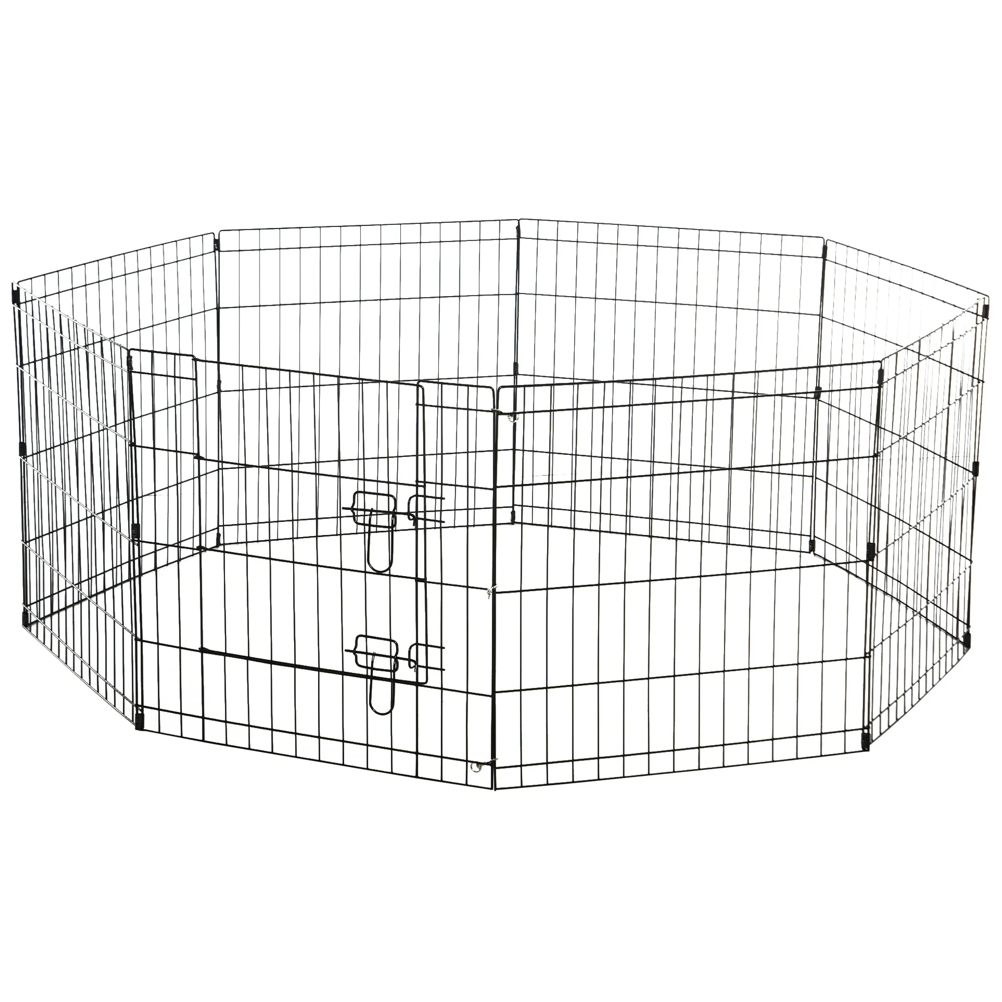 24" 8 Panel Foldable Metal Pet Playpen