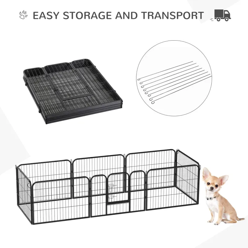 24" 8 Panel Metal Pet Playpen