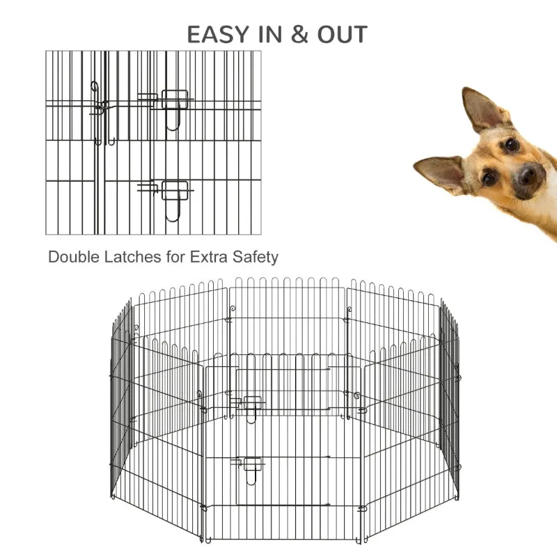 30" 8-Panel Metal Pet Playpen