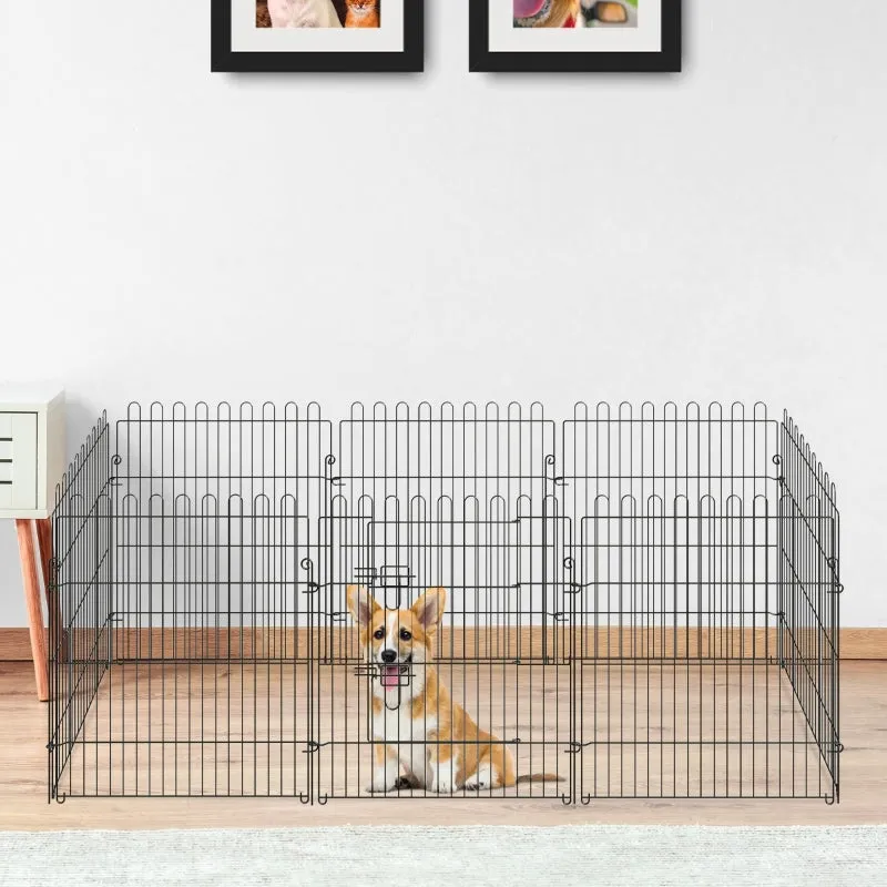 30" 8-Panel Metal Pet Playpen