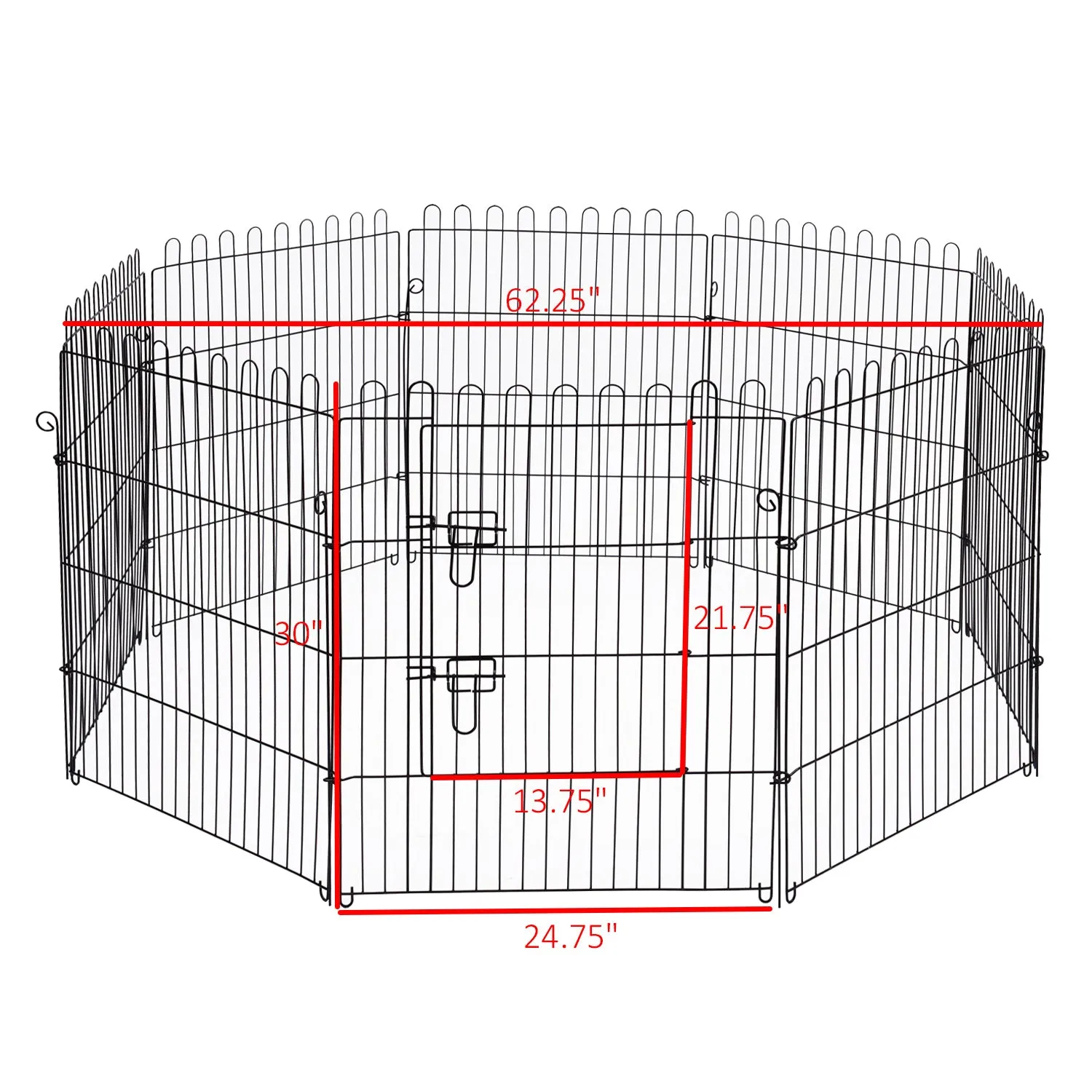 30" 8-Panel Metal Pet Playpen