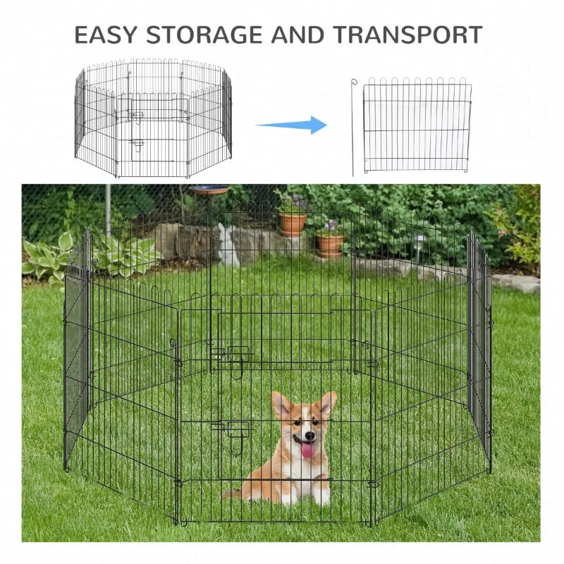 30" 8-Panel Metal Pet Playpen