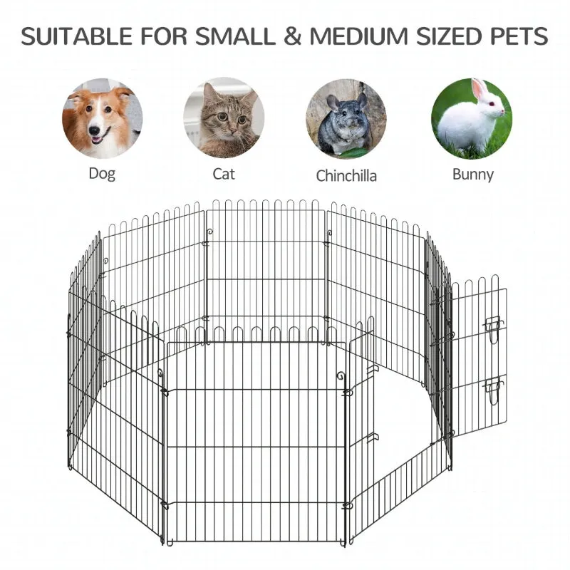 30" 8-Panel Metal Pet Playpen