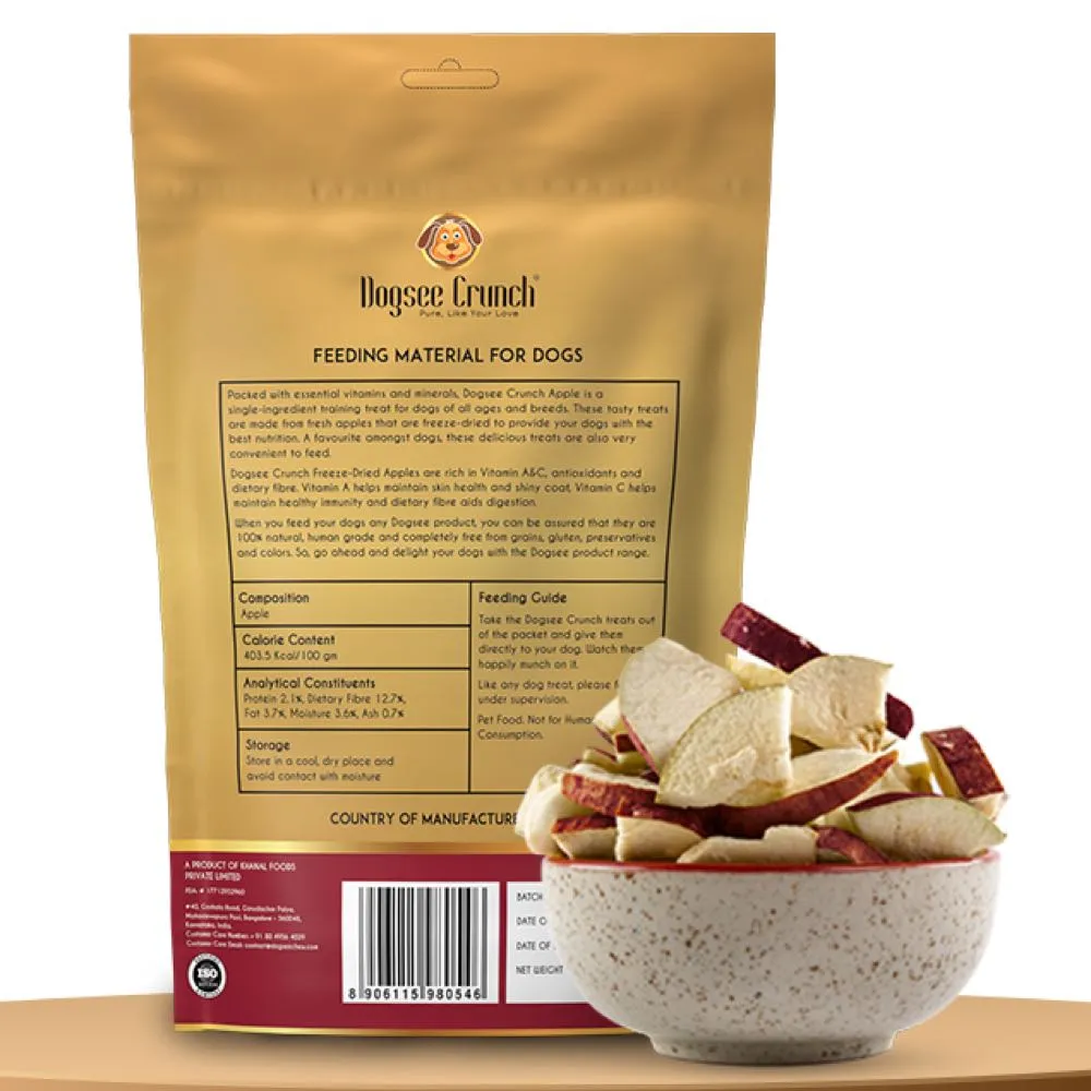 4 FOR $11 (Exp Feb25): Dogsee Crunch Apple Freeze-Dried Dog Treats 10g