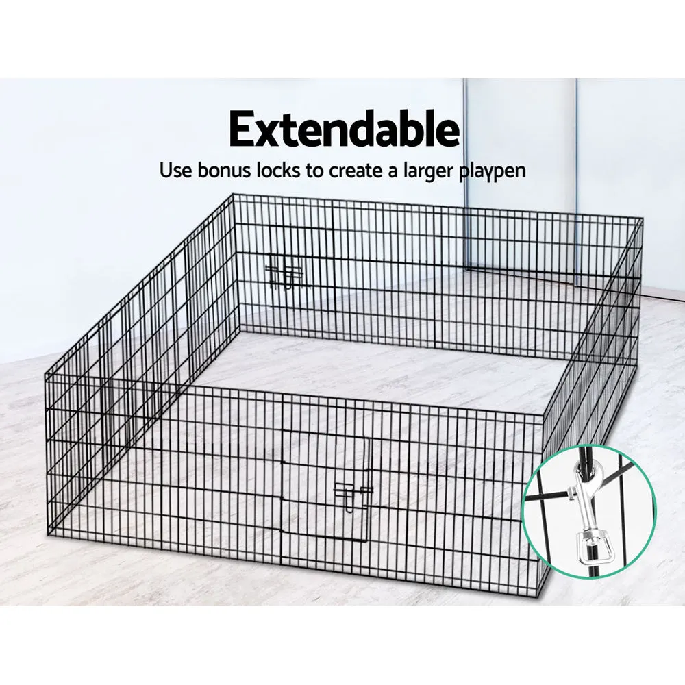 8 Panel Pet Playpen Dog Cage Puppy Exercise Crate 30"