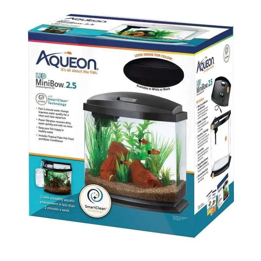 Aqueon LED MiniBow™ Fish Aquarium Kit with SmartClean™ Technology