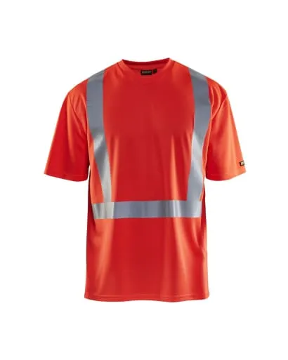 Blaklader High Visibility V-Neck Work T-Shirt - 3382 UV Certified