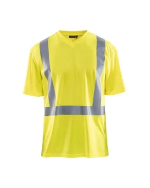 Blaklader High Visibility V-Neck Work T-Shirt - 3382 UV Certified