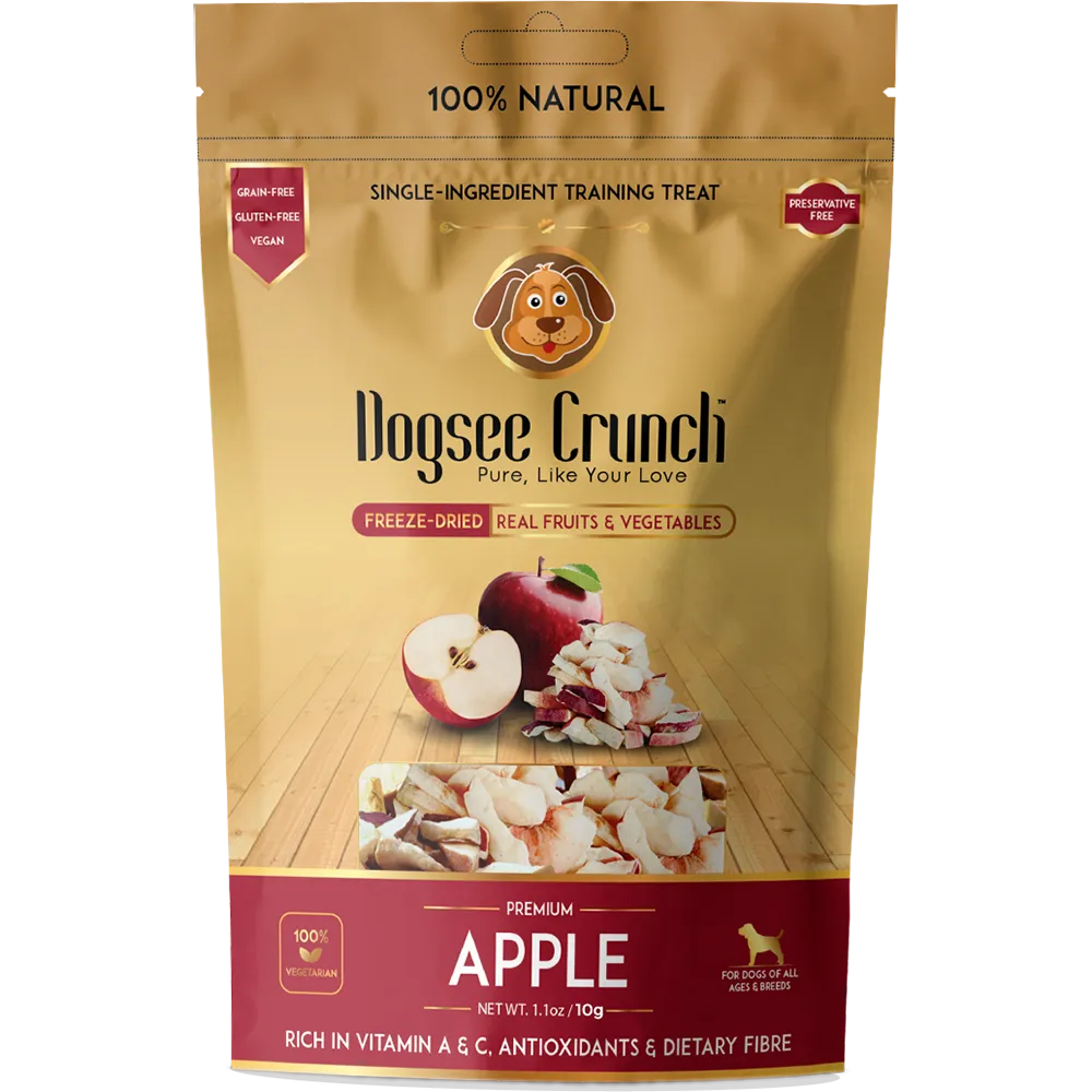 Dogsee Dog Crunch Single-Ingredient Training Treat Freeze-Dried Apple 10g