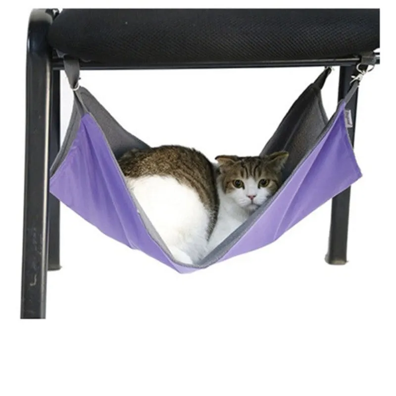 Double-sided Cat Hammock Hanging Under Chair Cat Swing Soft Pet Bed For Cage