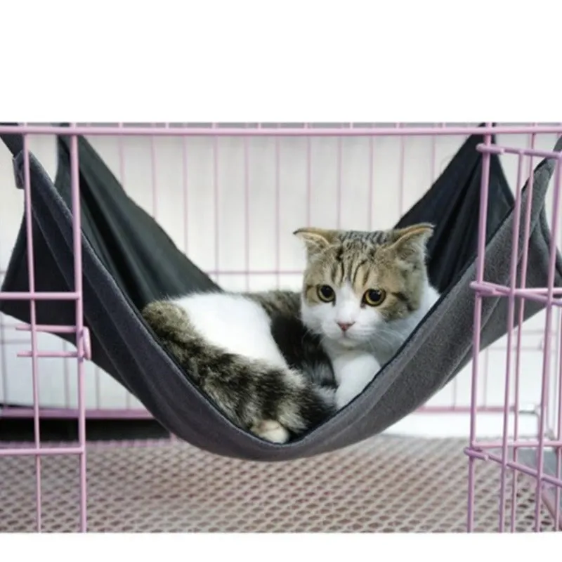 Double-sided Cat Hammock Hanging Under Chair Cat Swing Soft Pet Bed For Cage