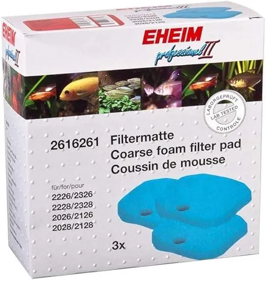 Eheim 3pc Coarse Filter Pad Blue for 2226-2328