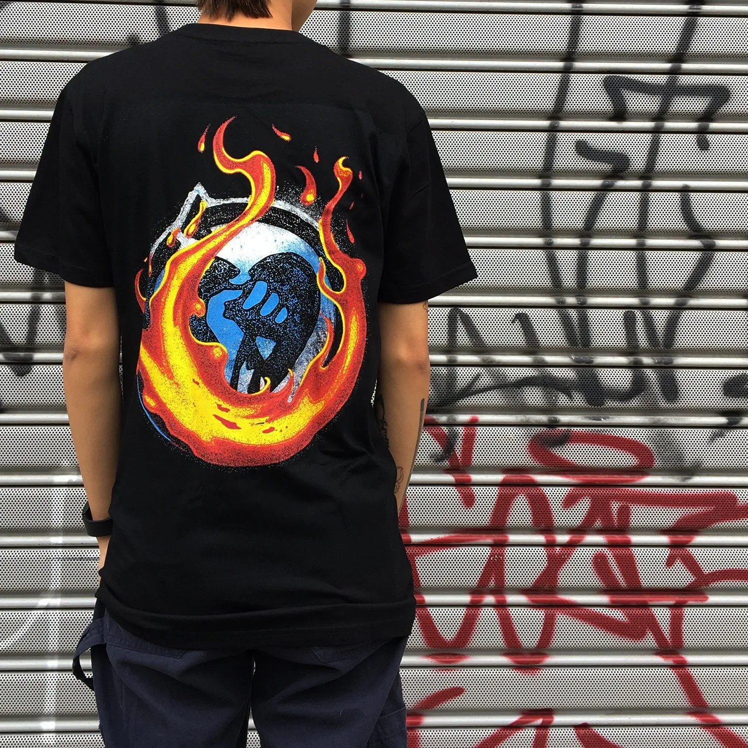 Flamed Heartfist T-Shirt (Black)