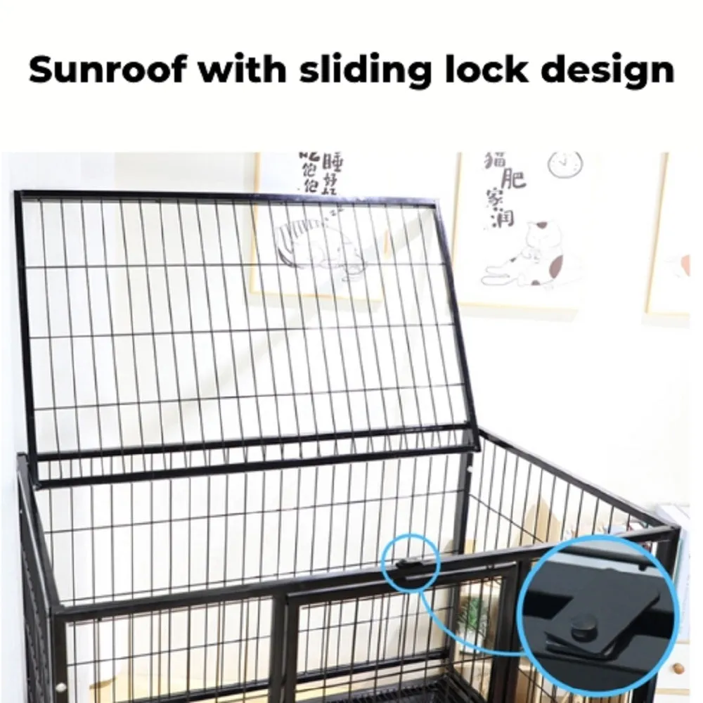 Floofi Dog Cage With Wheels 46" FI-PC-132-XD