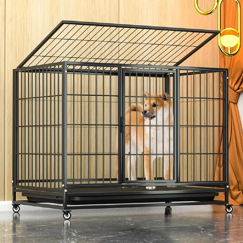 Floofi Dog Cage With Wheels 46" FI-PC-132-XD