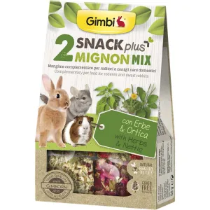 Gimbi Snack Plus Mignon Mix 2 (Herbs & Nettle) Treats For Small Animals 50g