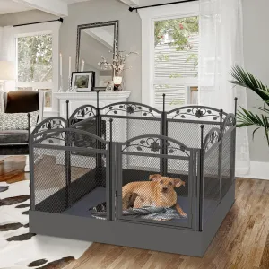 Heavy Duty Puppy Playpen Dog Exercise Cage Pet Playpen Metal Garden Fence