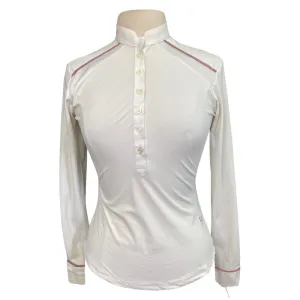 Horse Pilot 'Aerolight' Long Sleeve Show Shirt in White - Women's XS