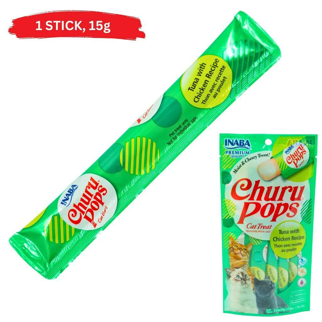 Inaba Churu Jelly Pops Wet Cat Treats 1 Stick, Grain-Free Ciao