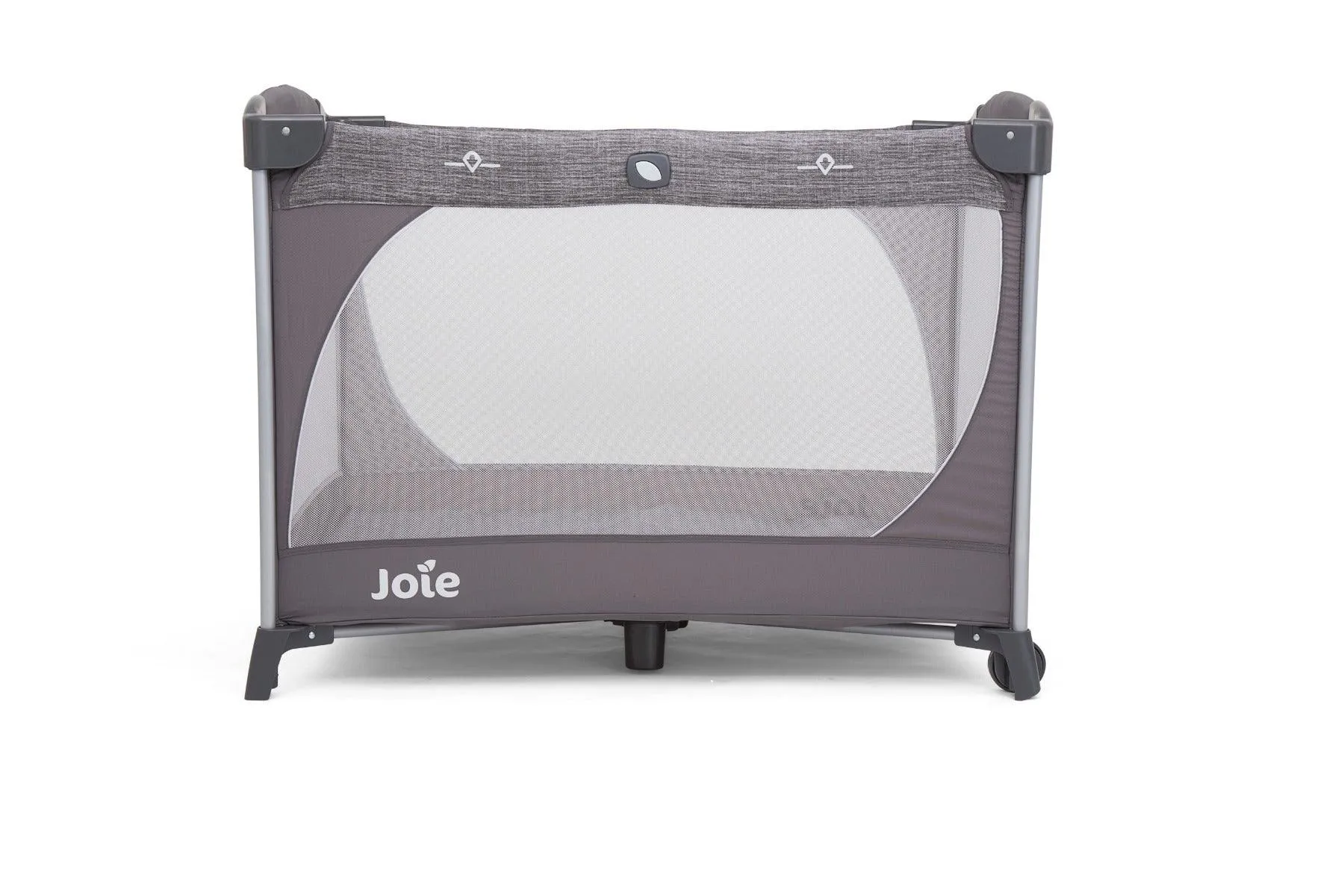 Joie Commuter Change & Snooze Baby Cot Linen Grey - Playard For Ages 0-3 Years