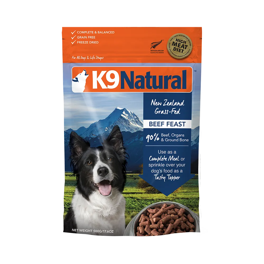 K9 Natural Dog Freeze Dried Beef 500g