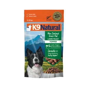 K9 Natural Dog Freeze Dried NZ Grass-Fed Lamb Feast Toppers 5oz