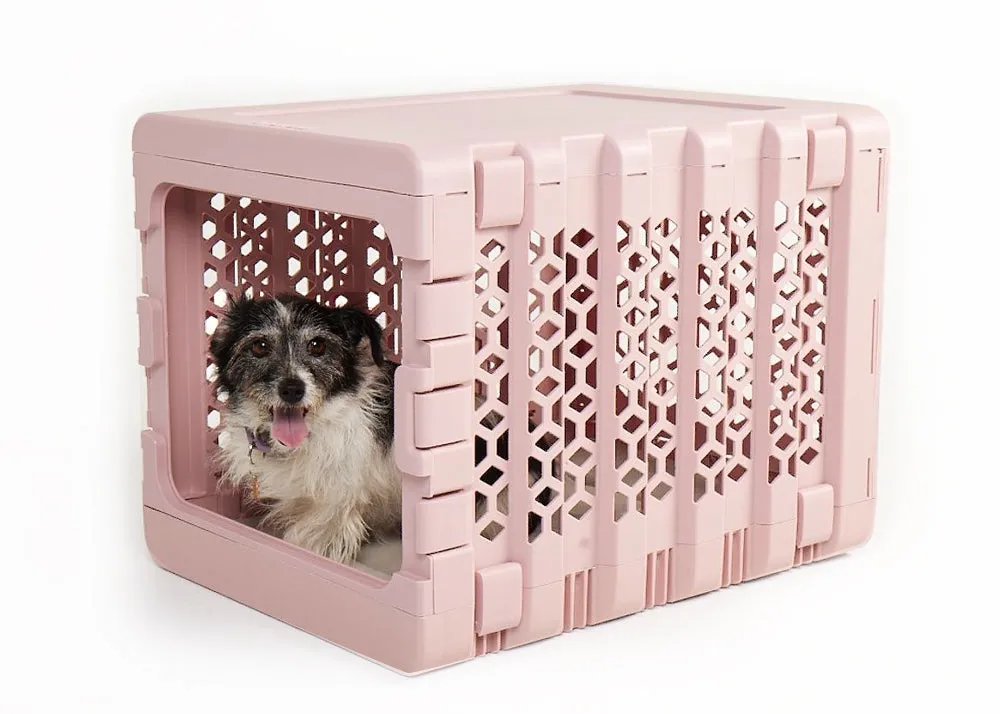 KindTail PAWD® Modern Collapsible Crate For Dogs & Cats (Pink)