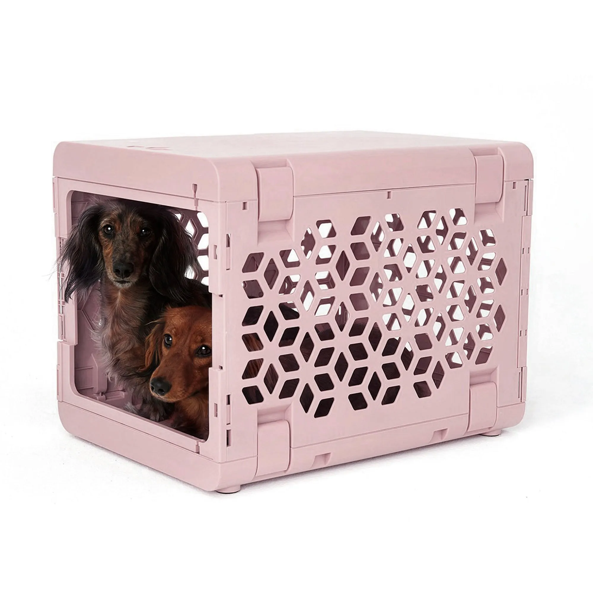 KindTail PAWD® Modern Collapsible Crate For Dogs & Cats (Pink)