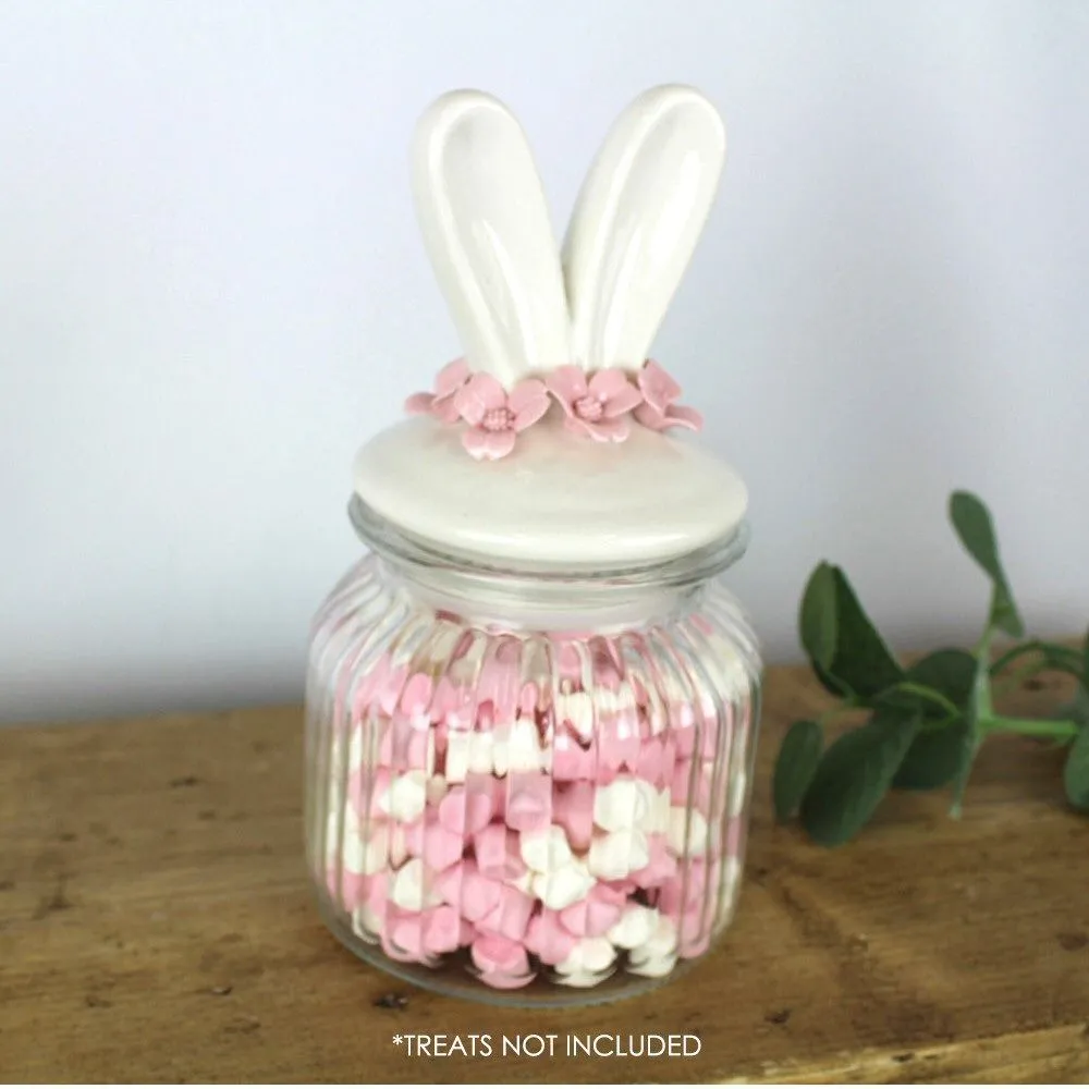 Langs 11cm White Bunny Ears Jar