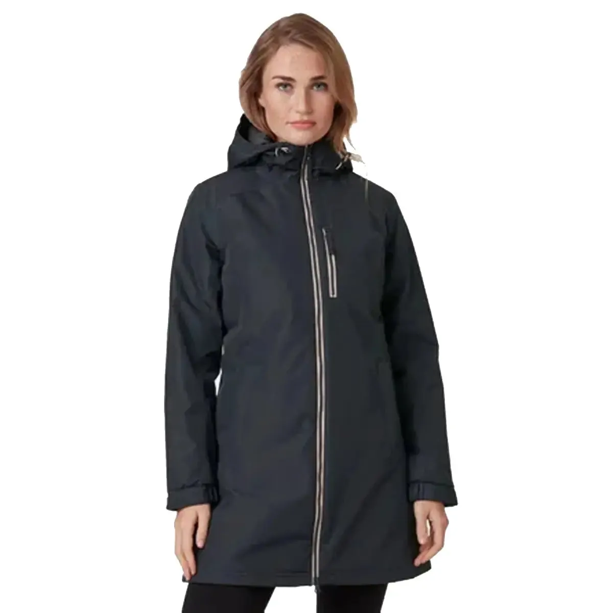 Long Belfast Winter Jacket - Ebony