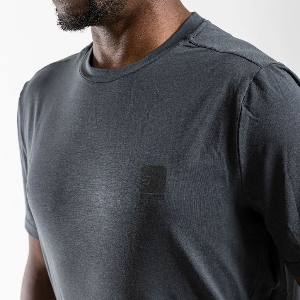 Men's Casual Merino T Shirt (Charcoal)