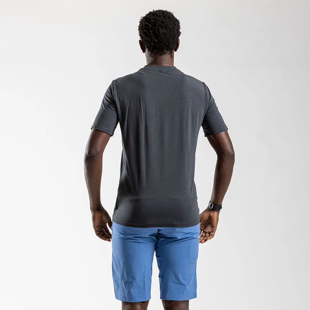 Men's Casual Merino T Shirt (Charcoal)