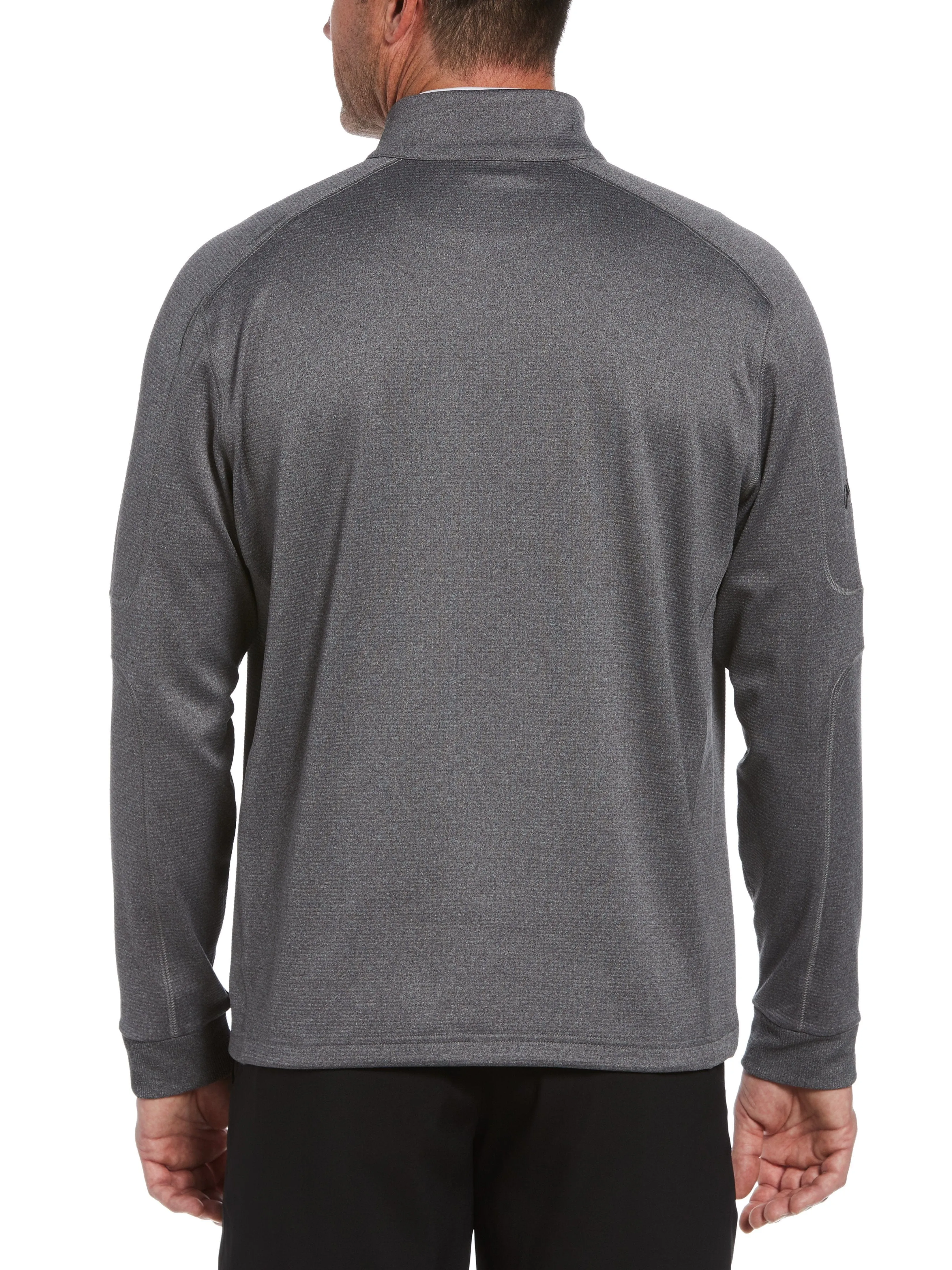 Mens Midweight Waffle Knit 1/4 Zip Pullover