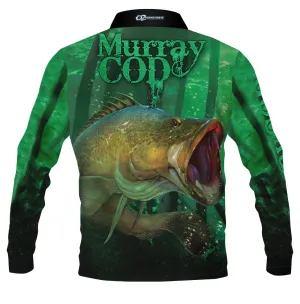 Murray Cod Green Fishing Shirt - Quick Dry & UV Rated