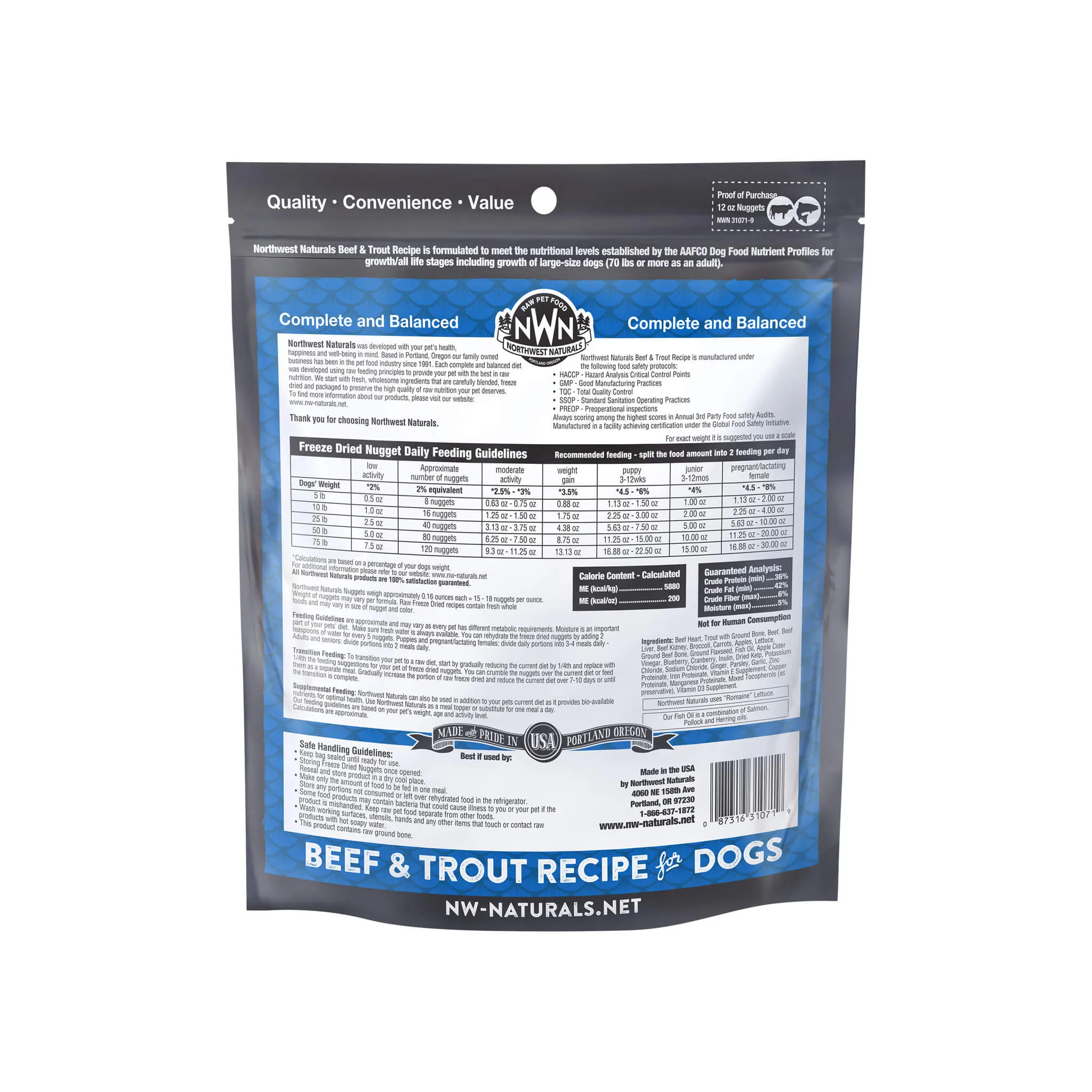 Northwest Naturals Freeze Dried Raw Diet Dog Food