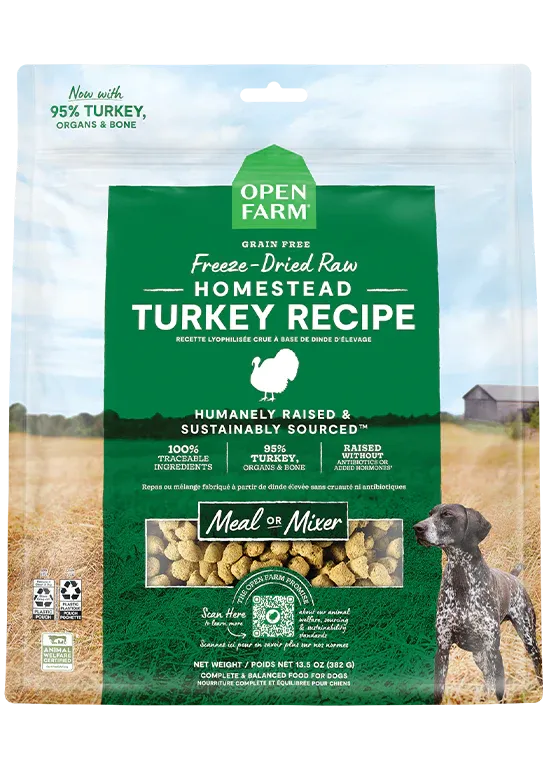 Open Farm - Freeze Dried Raw Dog Food - Turkey Morsels