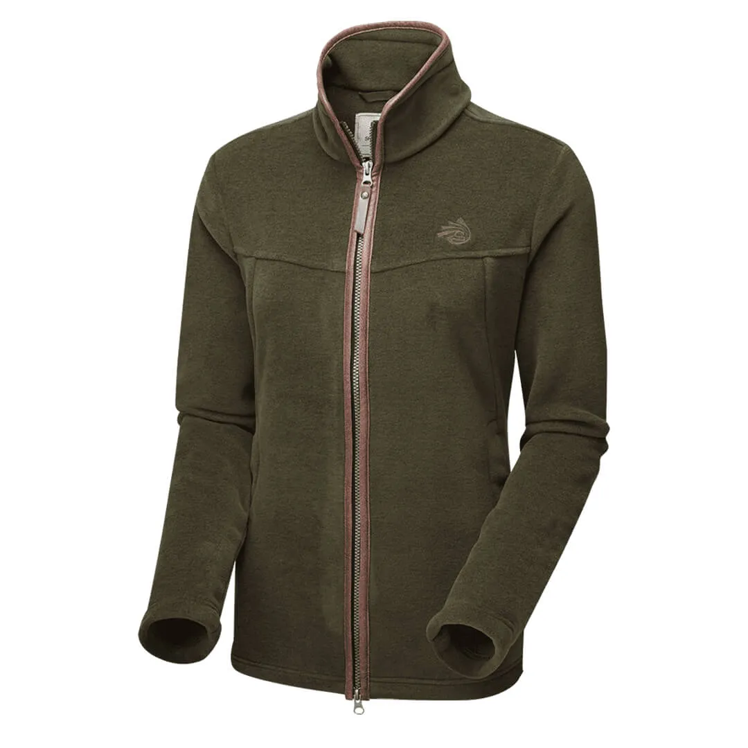 Oxford Fleece Ladies Jacket - Green Melange by Shooterking