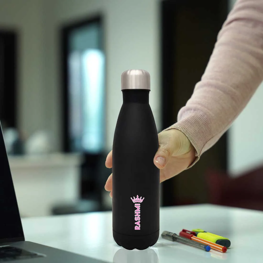 Personalized Water Bottle With Name - Insulated Stainless Steel Bottles 500ml