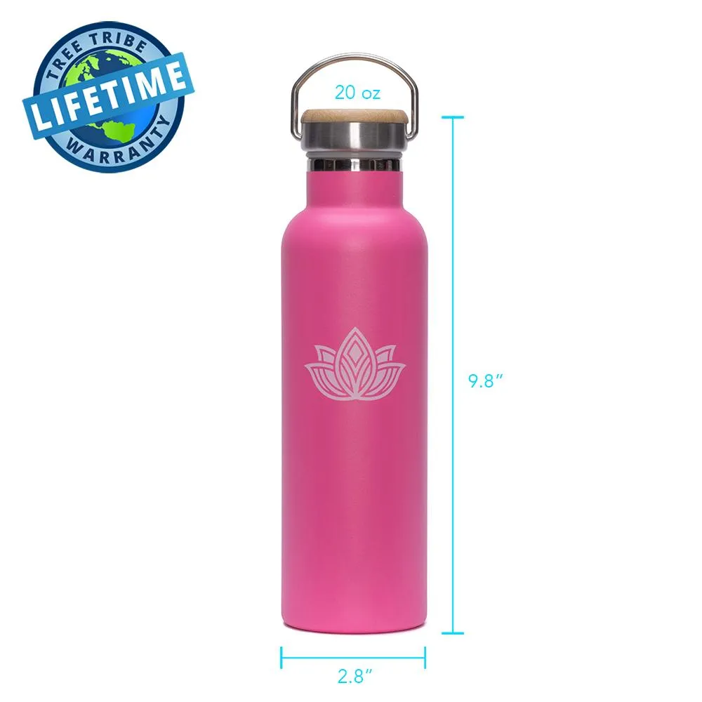 Pink Lotus Water Bottle (20 oz)