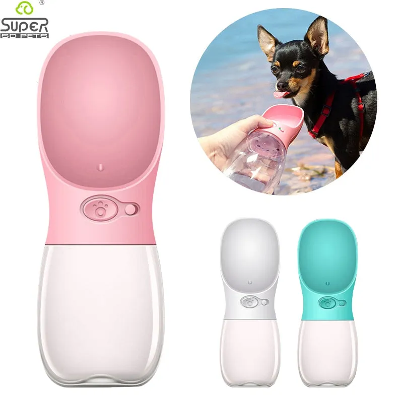 Portable Pet Dog Travel Water Bottle For Small Large Dogs Puppy Cat Drinking Bowl Bulldog Chihuahua Terrier etc Water Dispenser Feeder 350/550ML