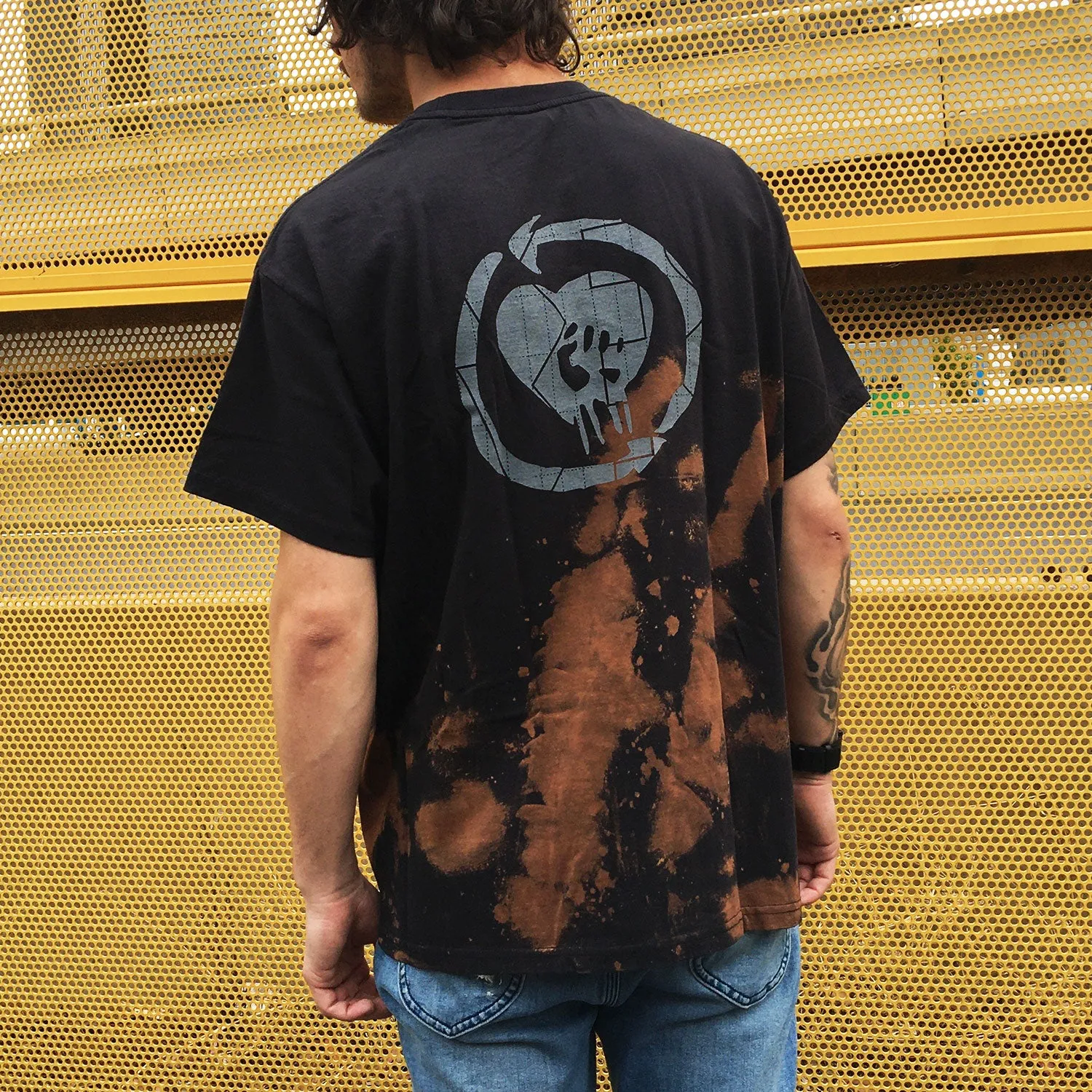 Stacked Stencil T-Shirt (Fire Dye)