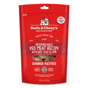 Stella & Chewy's Dog Freeze-Dried Dinner Patties - Remarkable Red Meat Beef, Goat & Lamb 14oz