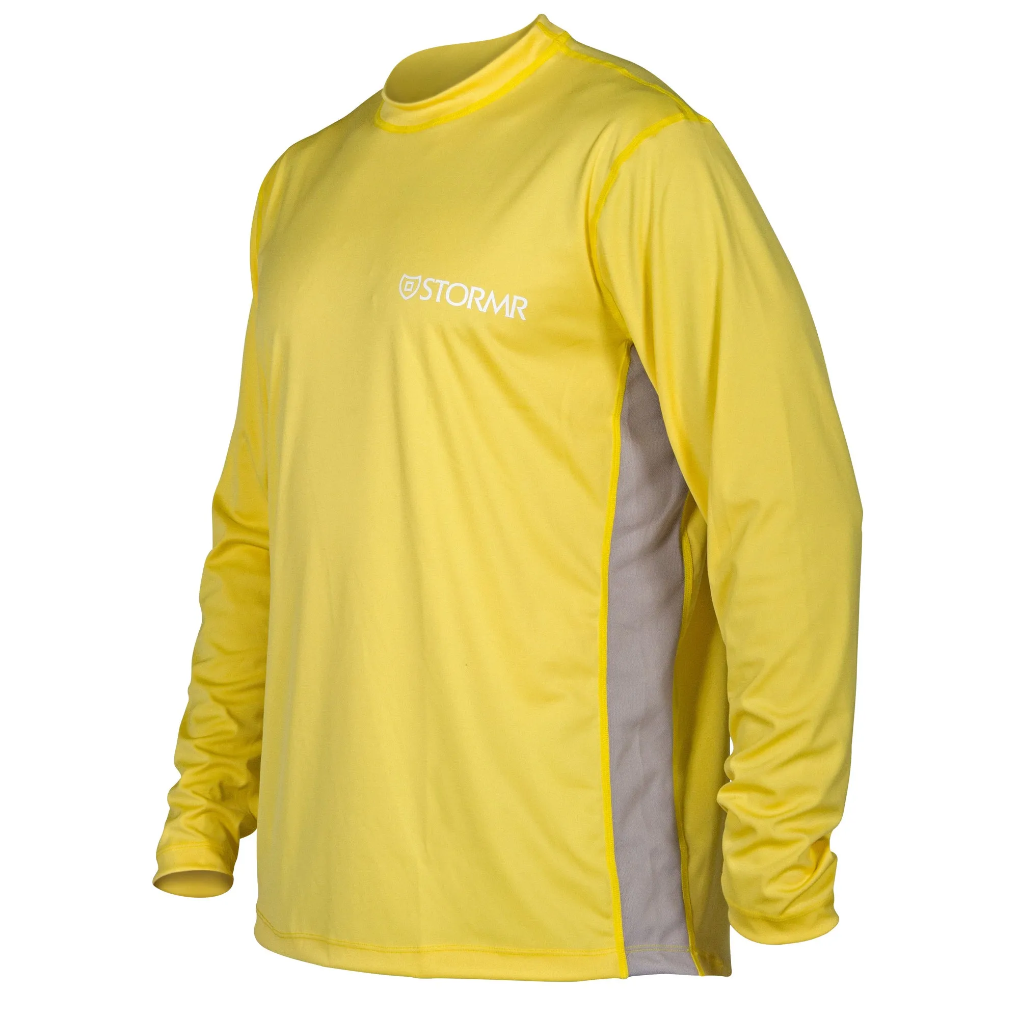 Stormr Mens L/S UV Shield Shirt Yellow Polyester 50  Wicking