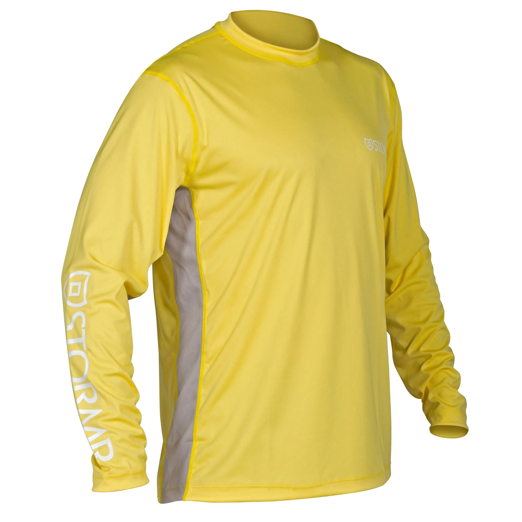 Stormr Mens L/S UV Shield Shirt Yellow Polyester 50  Wicking