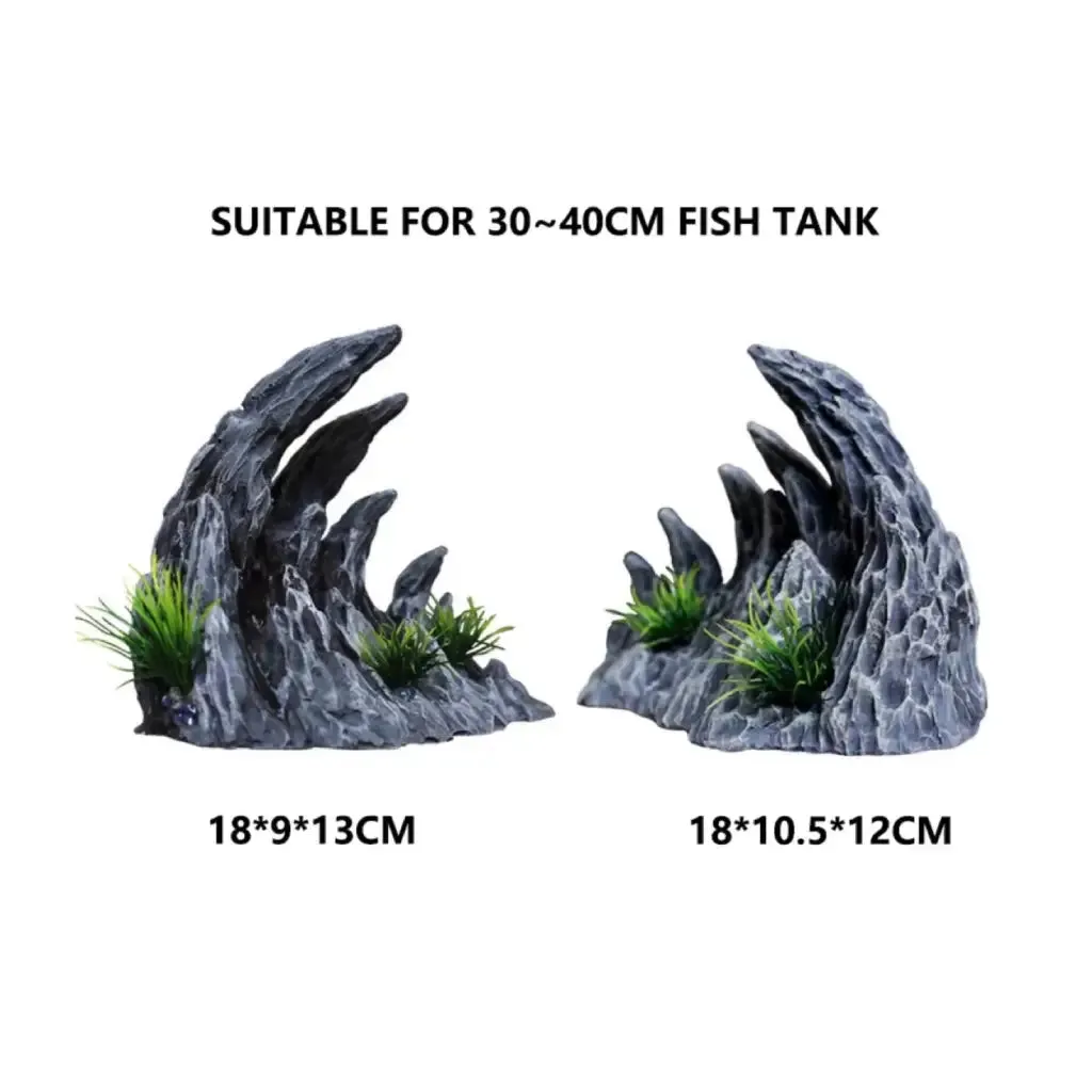 Wavy Canyon Landscaping Fish Tank Simulation Qinglong Stone ( 2pcs Set ) L(R18)