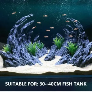 Wavy Canyon Landscaping Fish Tank Simulation Qinglong Stone ( 2pcs Set ) L(R18)