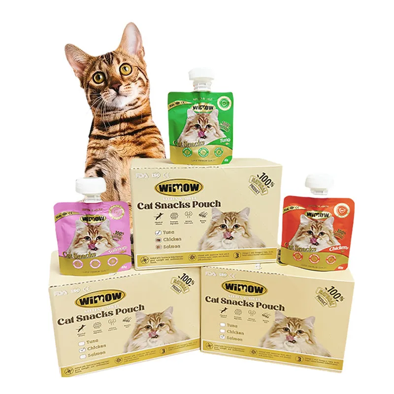 Wimow Cat Nutrition Fattening Cat Snacks Pouch 1.4oz (pack of 10)