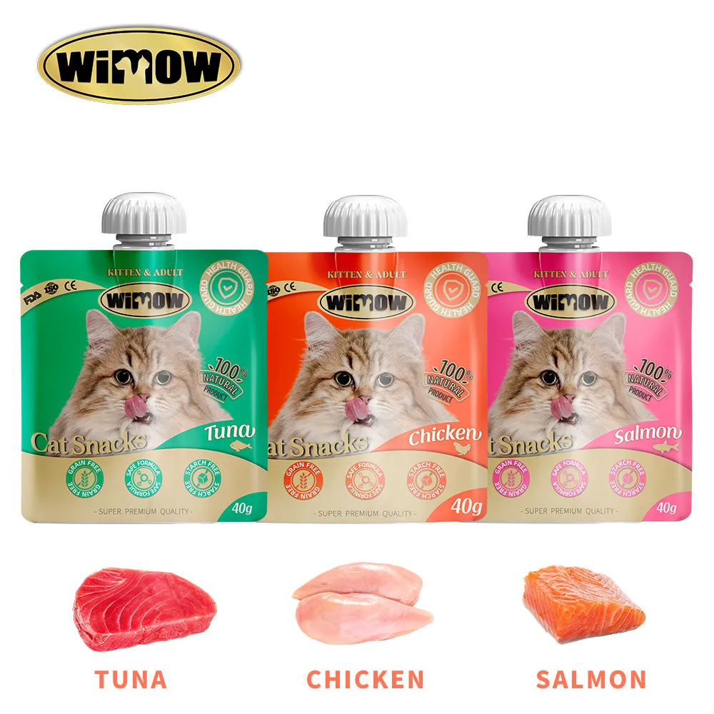 Wimow Cat Nutrition Fattening Cat Snacks Pouch 1.4oz (pack of 10)