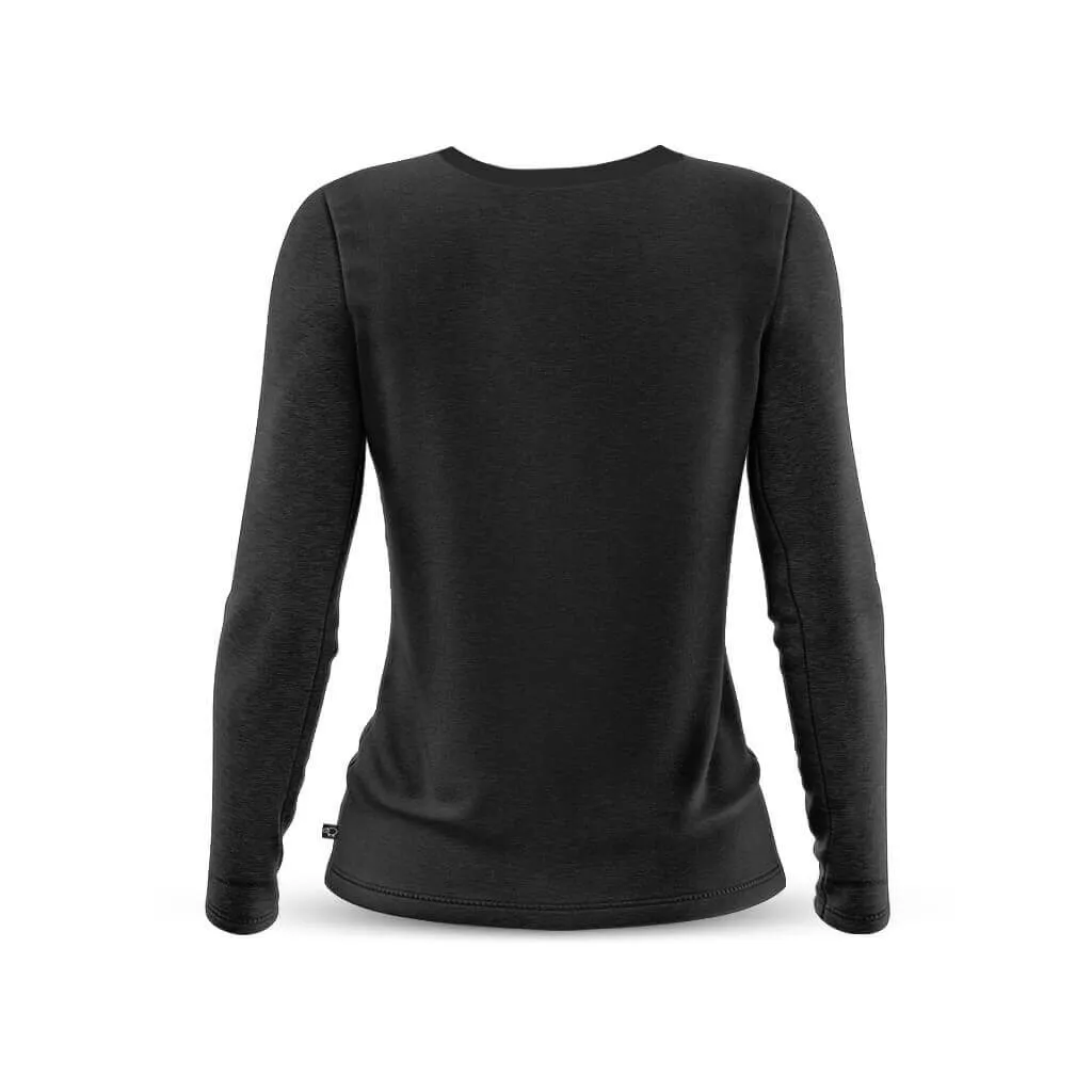 Women's Long Sleeve Merino T Shirt (Charcoal)